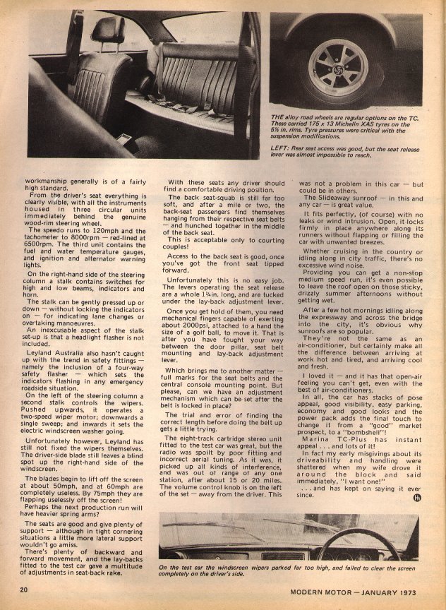 Modern Motors 1973 article page 4